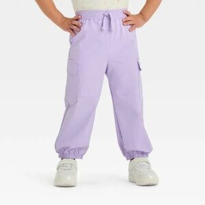 Grayson Mini Toddler Girls' Woven Cargo Jogger Pants Size 2T Lilac Purple